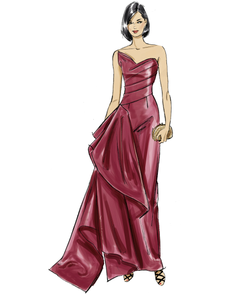 Patron Vogue 2131/H5 (34-42) - Robe bustier élégante