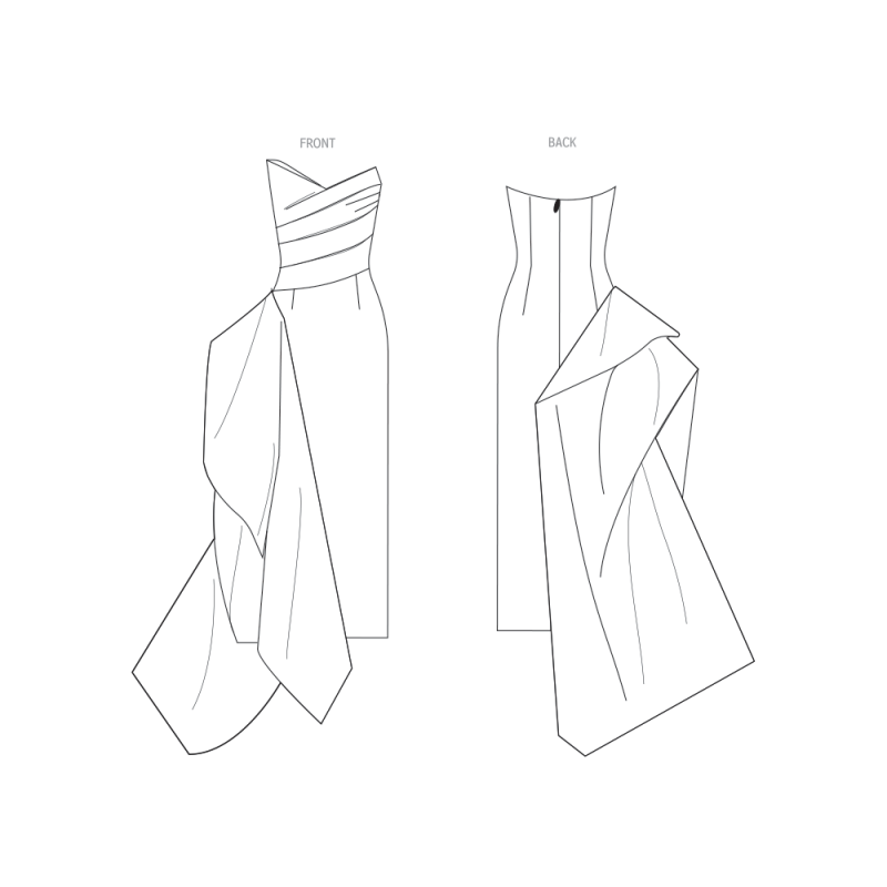 Patron Vogue 2131/H5 (34-42) - Robe bustier élégante