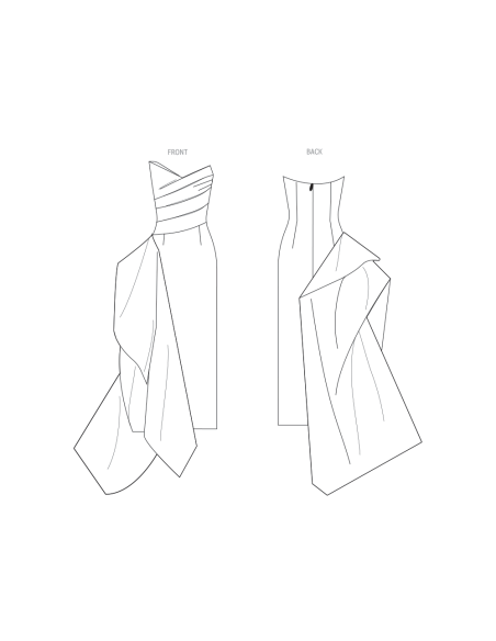 Patron Vogue 2131/H5 (34-42) - Robe bustier élégante