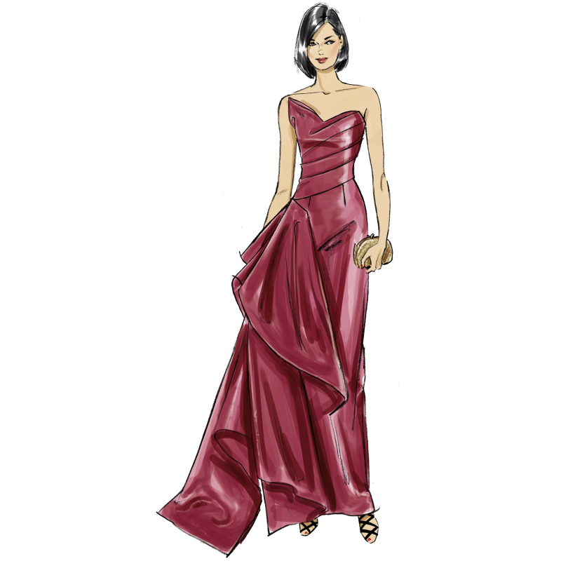 Patron Vogue 2131/U5 (44-52) - Robe bustier élégante