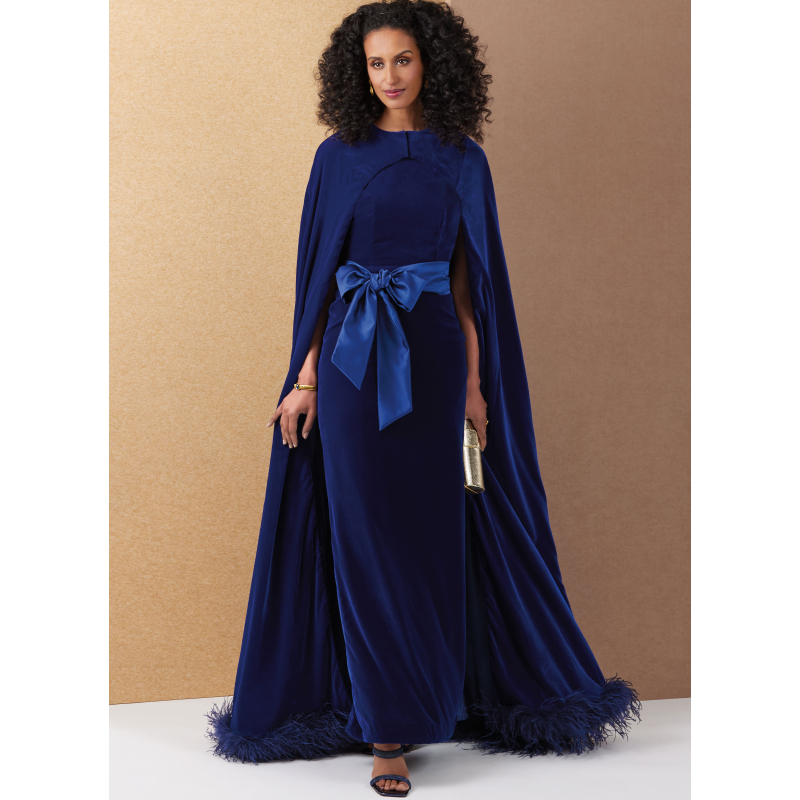 Patron Vogue 2132/B5 (36-44) - Cape longue & robe fourreau