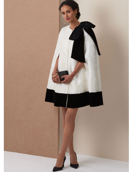 Patron Vogue 2133/H5 (34-42) - Cape courte & robe ajustée avec nœud amovible