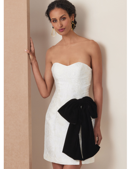 Patron Vogue 2133/H5 (34-42) - Cape courte & robe ajustée avec nœud amovible