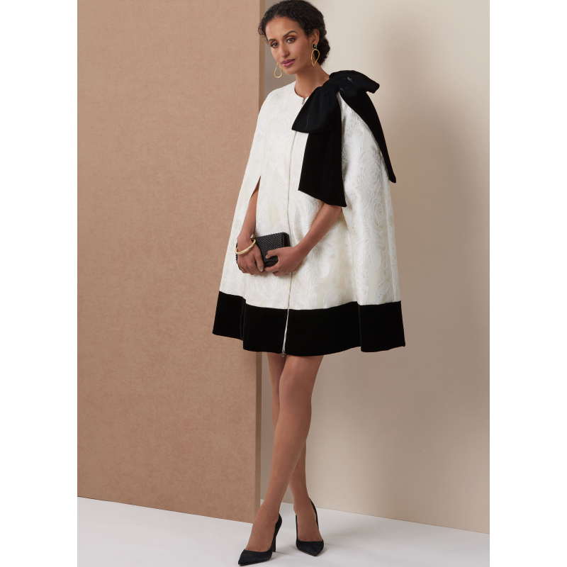 Patron Vogue 2133/U5 (44-52) - Cape courte & robe ajustée avec nœud amovible