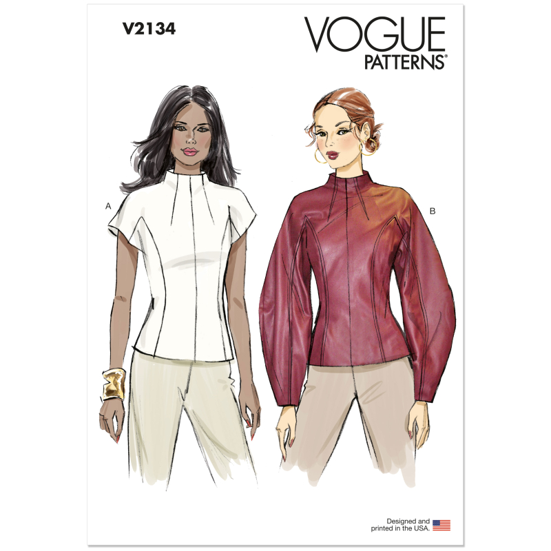 Patron Vogue 2134/H5 (34-42) - Top élégant à encolure entonnoir