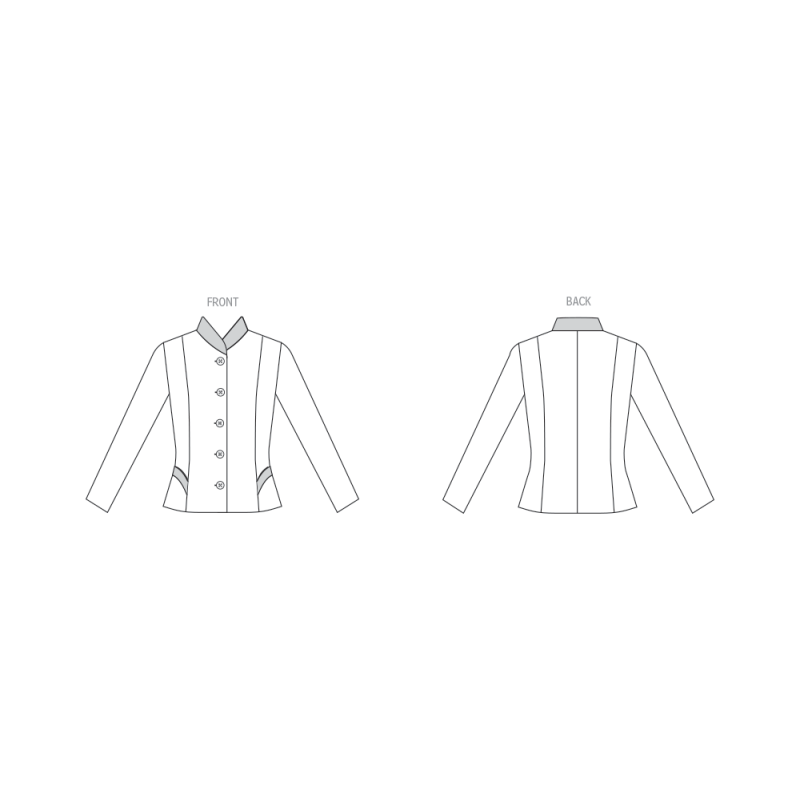 Patron Vogue 2135/H5 (34-42) - Veste doublée à boutons & découpes princesse