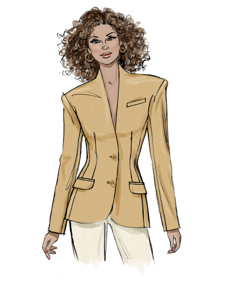 Patron Vogue 2136/B5 (36-44) - Veste structurée à épaules élargies