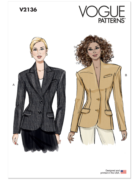 Patron Vogue 2136/Y5 (46-54) - Veste structurée à épaules élargies