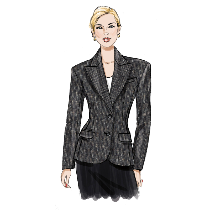 Patron Vogue 2136/Y5 (46-54) - Veste structurée à épaules élargies