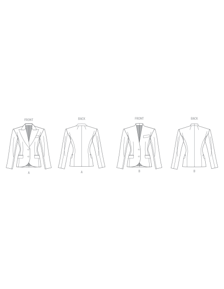 Patron Vogue 2136/Y5 (46-54) - Veste structurée à épaules élargies