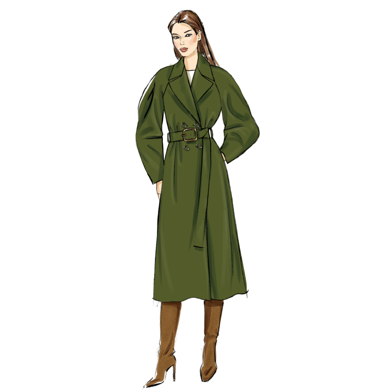 Patron Vogue 2137/B5 (36-44) - Trench-coat double boutonnage avec ceinture