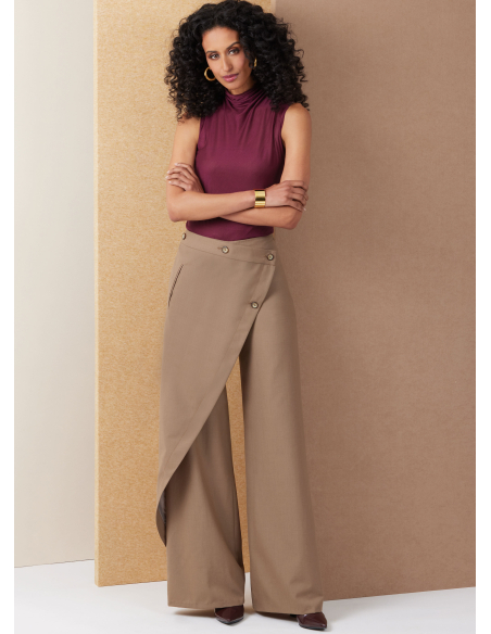 Patron Vogue 2138/H5 (34-42) - Pantalon à enroulement & poches passepoil