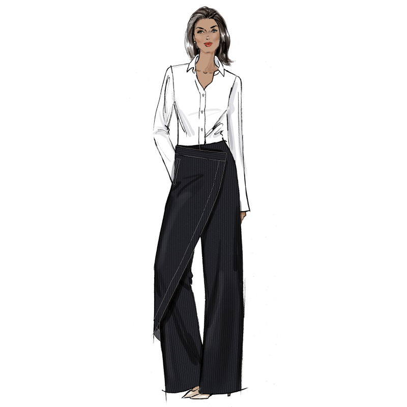 Patron Vogue 2138/U5 (44-52) - Pantalon à enroulement & poches passepoil