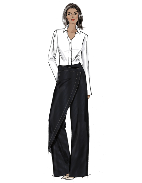 Patron Vogue 2138/U5 (44-52) - Pantalon à enroulement & poches passepoil