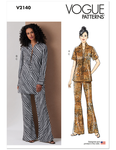 Patron Vogue 2140/U5 (44-52) - Tunique & pantalon