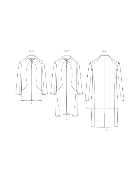 Patron Vogue 2141 BB (56-54) - Veste homme doublée deux longueurs