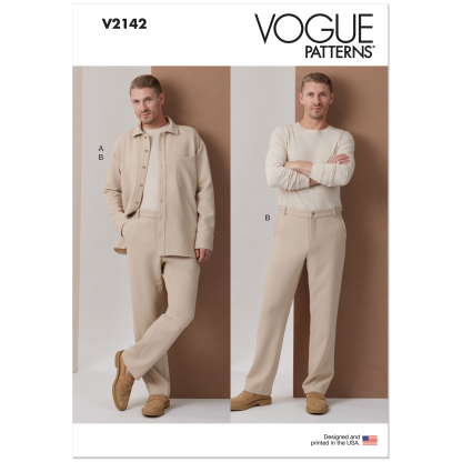 Patron Vogue 2142 AA (46-54) - Chemise & pantalon homme