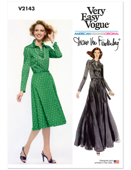 Patron Vogue 2143/Y5 (46-54) - Robe femme « vintage DVF »