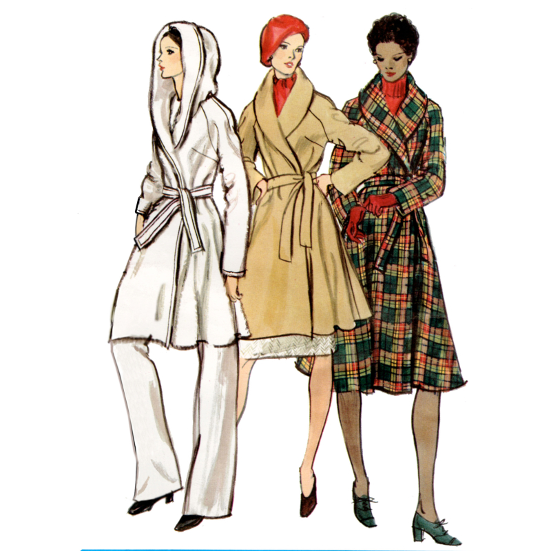 Patron Vogue 2145/B5 (36-44) - Manteau portefeuille doublé & ceinture