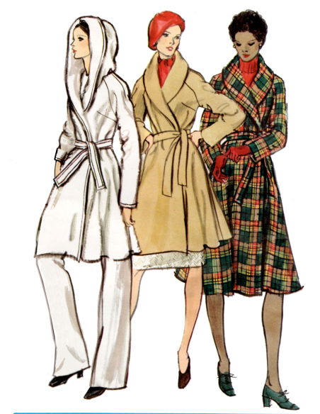 Patron Vogue 2145/B5 (36-44) - Manteau portefeuille doublé & ceinture