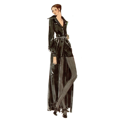 Patron Vogue 2146/Y5 (46-54) - Robe boutonnée style vintage 70s 2
