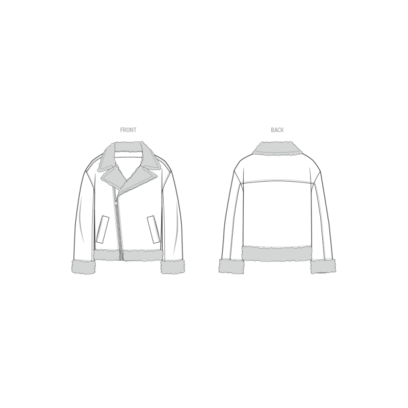 Patron KnowMe 2132.A (34-52) - Veste motard unisexe