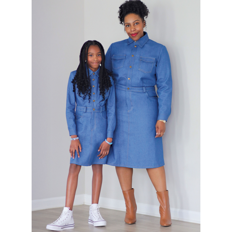 Patron KnowMe 2133.K5 (7-14) - Robe mi-longue à poches & ceinture