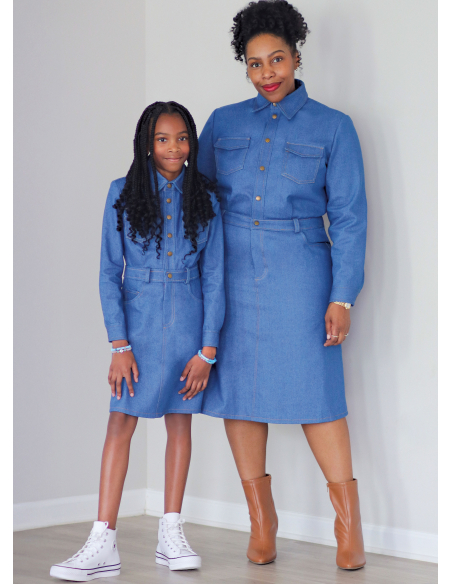 Patron KnowMe 2133.K5 (7-14) - Robe mi-longue à poches & ceinture