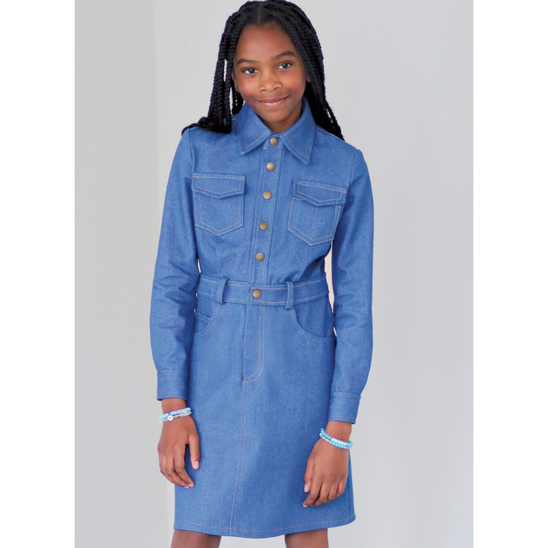 Patron KnowMe 2133.K5 (7-14) - Robe mi-longue à poches & ceinture