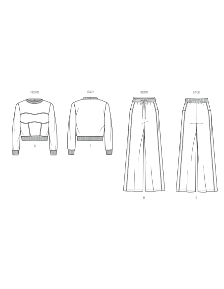 Patron KnowMe 2138.R5 (42-50) - Ensemble sweat & pantalon large