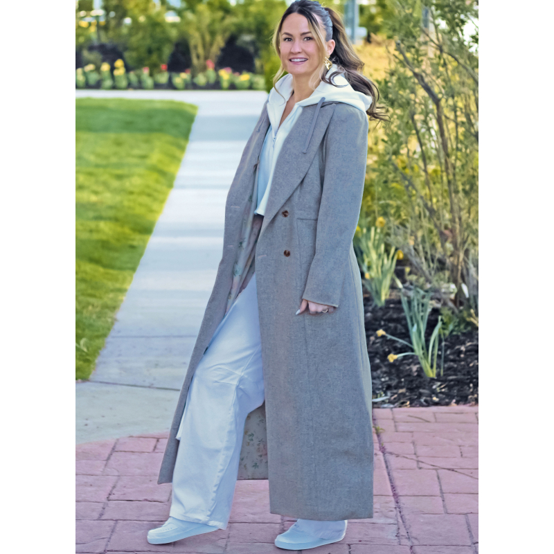 Patron KnowMe 2139.K5 (36-44) - Manteau croisé & insert capuche