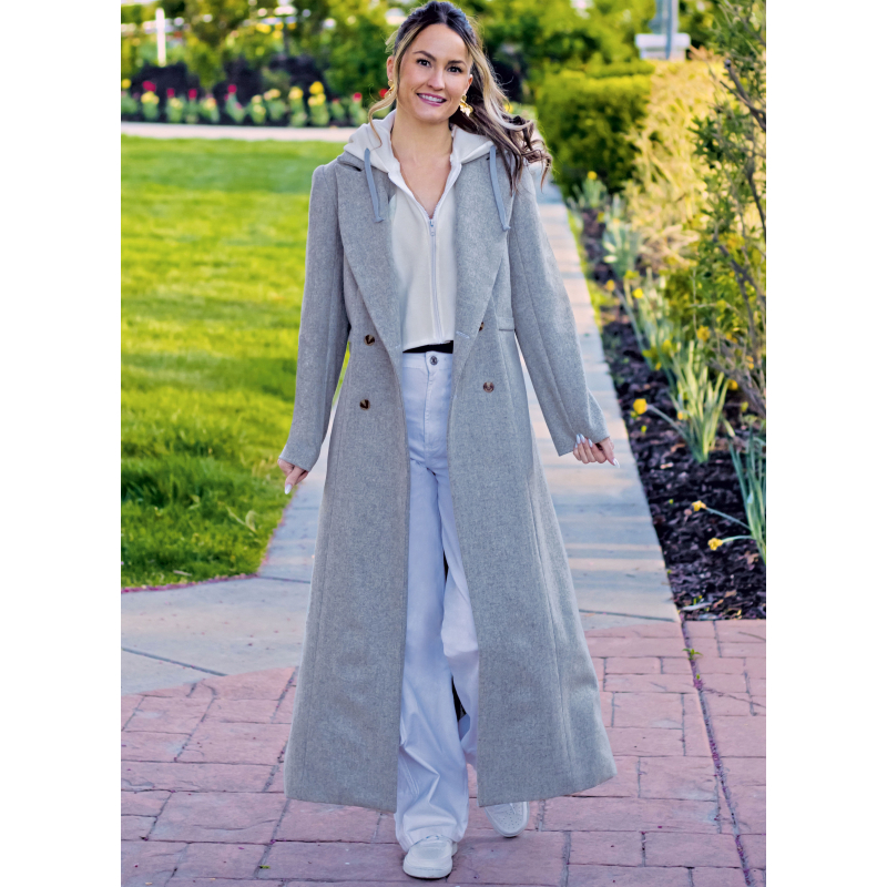 Patron KnowMe 2139.Y5 (46-54) - Manteau croisé & insert capuche