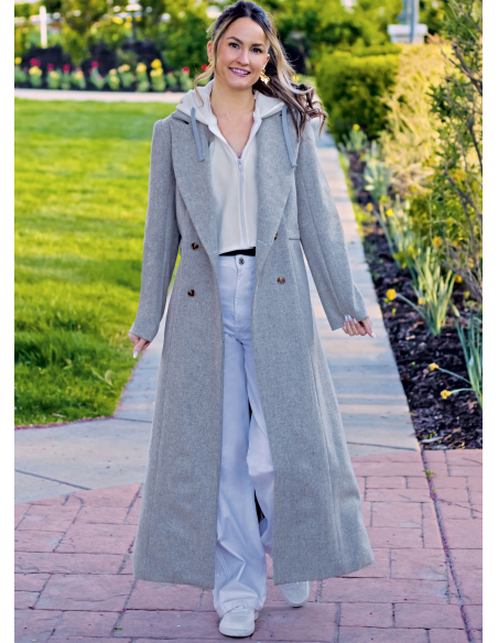 Patron KnowMe 2139.Y5 (46-54) - Manteau croisé & insert capuche