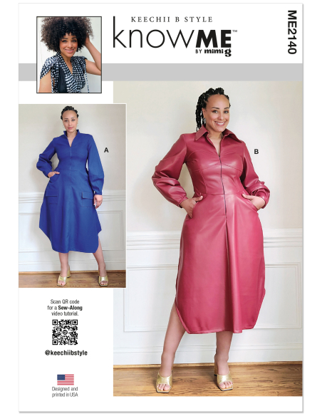 Patron KnowMe 2140.N5 (38-46) - Shirt-Dress corset midi