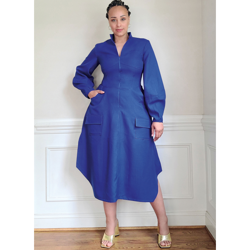 Patron KnowMe 2140.N5 (38-46) - Shirt-Dress corset midi