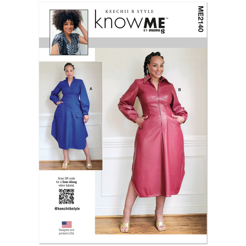 Patron KnowMe 2140.Y5 (46-54) - Shirt-Dress corset midi