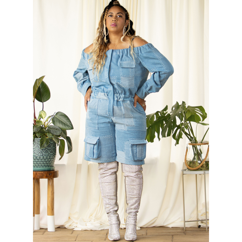 Patron KnowMe 2141.K5 (36-44) - Combinaison off-shoulder deux longueurs