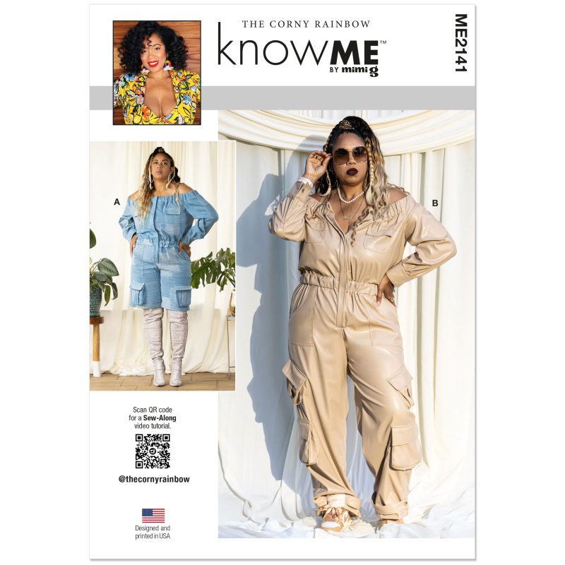 Patron KnowMe 2141.Y5 (46-54) - Combinaison off-shoulder deux longueurs