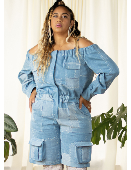 Patron KnowMe 2141.Y5 (46-54) - Combinaison off-shoulder deux longueurs