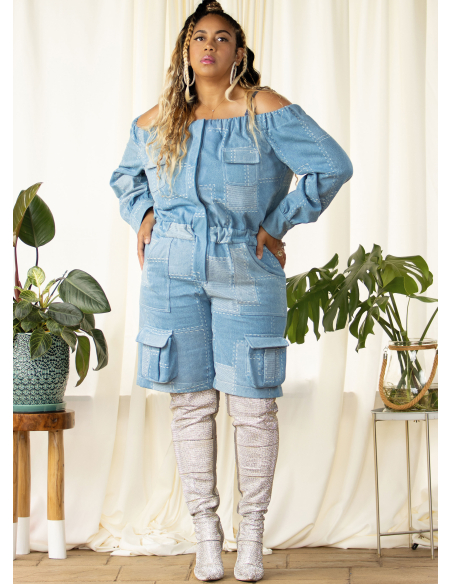 Patron KnowMe 2141.Y5 (46-54) - Combinaison off-shoulder deux longueurs