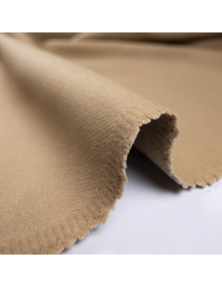 Drap de laine 100% laine sergé double épaisseur - Camel