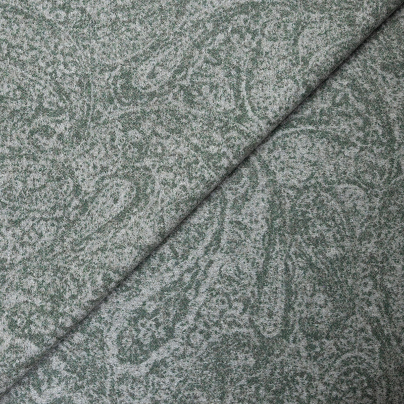 Drap de laine tissé-teint - Cachemire vert