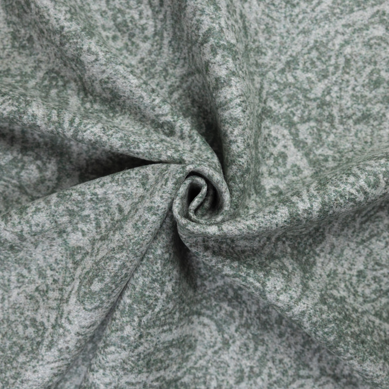 Drap de laine tissé-teint - Cachemire vert
