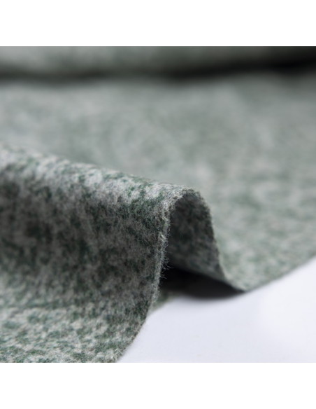 Drap de laine tissé-teint - Cachemire vert