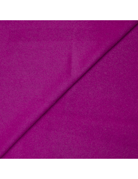 Velours de laine vierge & cachemire double face - Fuchsia