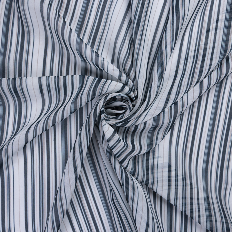 Mousseline - Rayures bleues