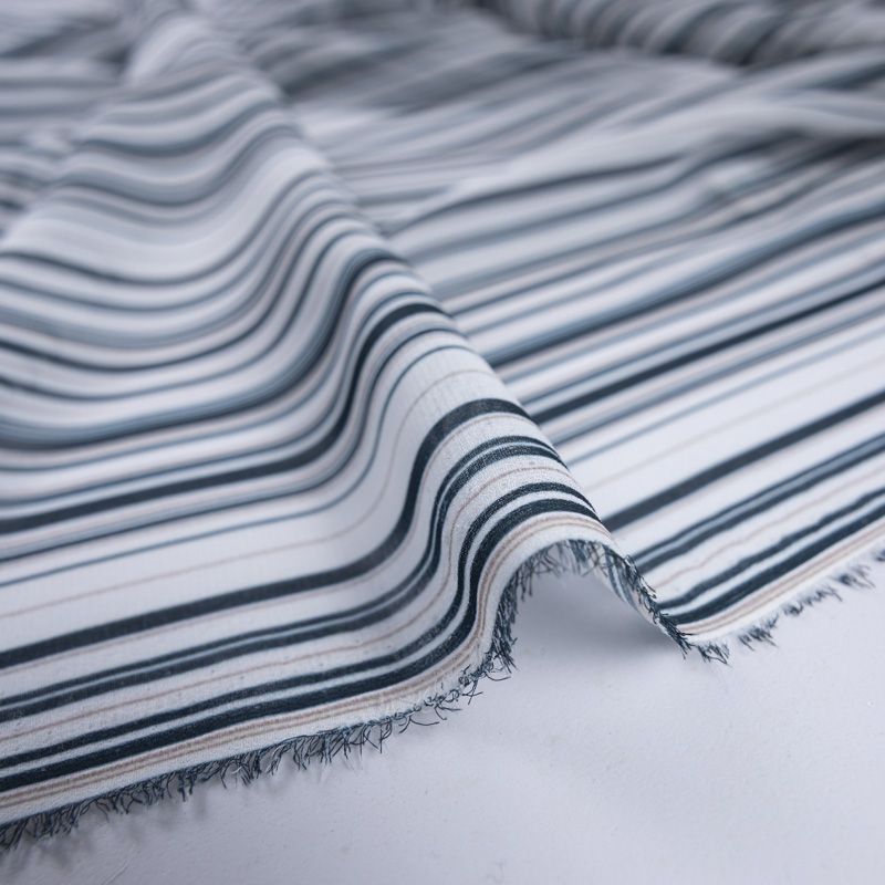 Mousseline - Rayures bleues