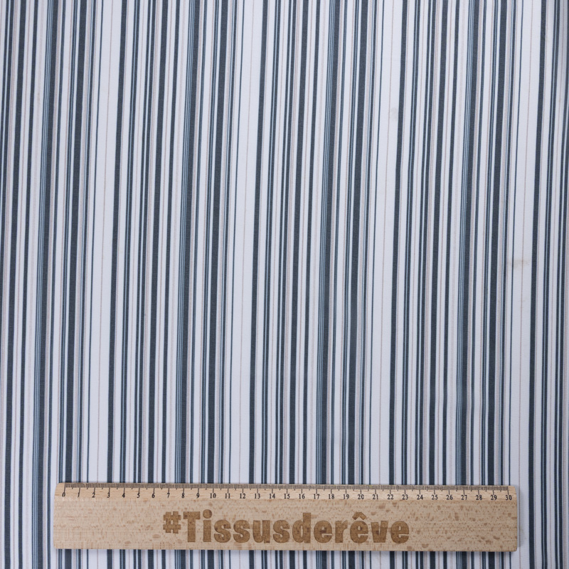 Mousseline - Rayures bleues