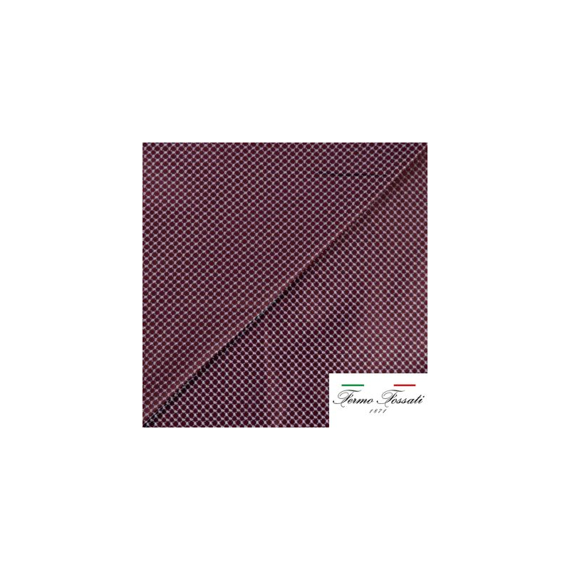 Jacquard 100% soie - Cachemire blanc fond bordeaux