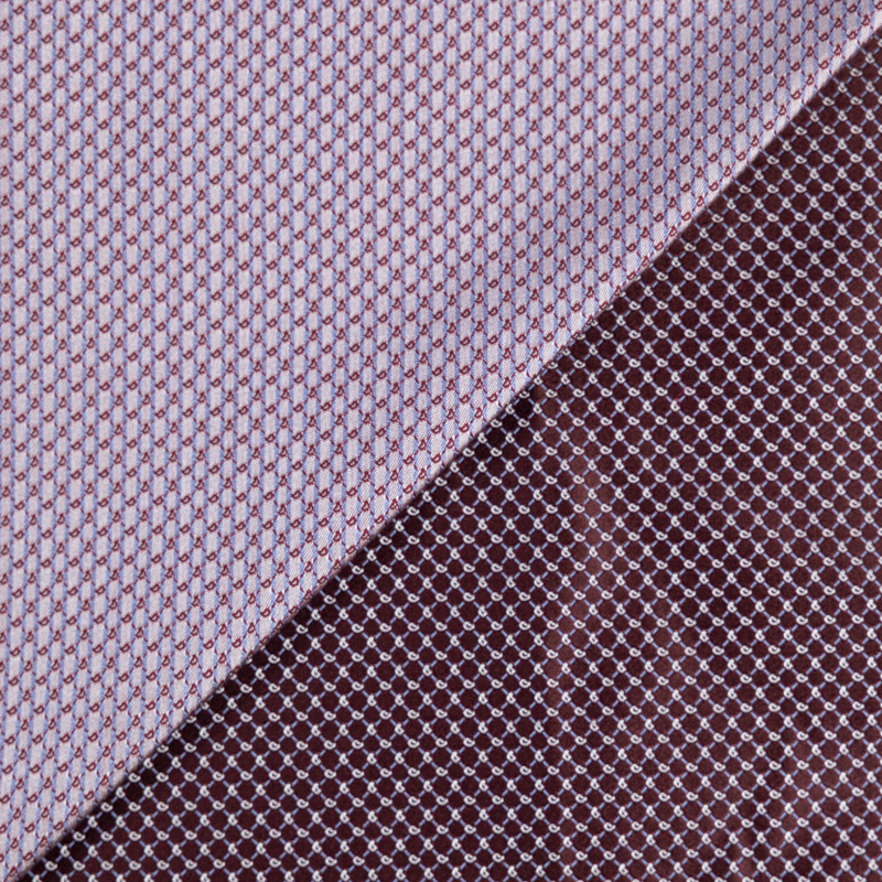 Jacquard 100% soie - Cachemire blanc fond bordeaux